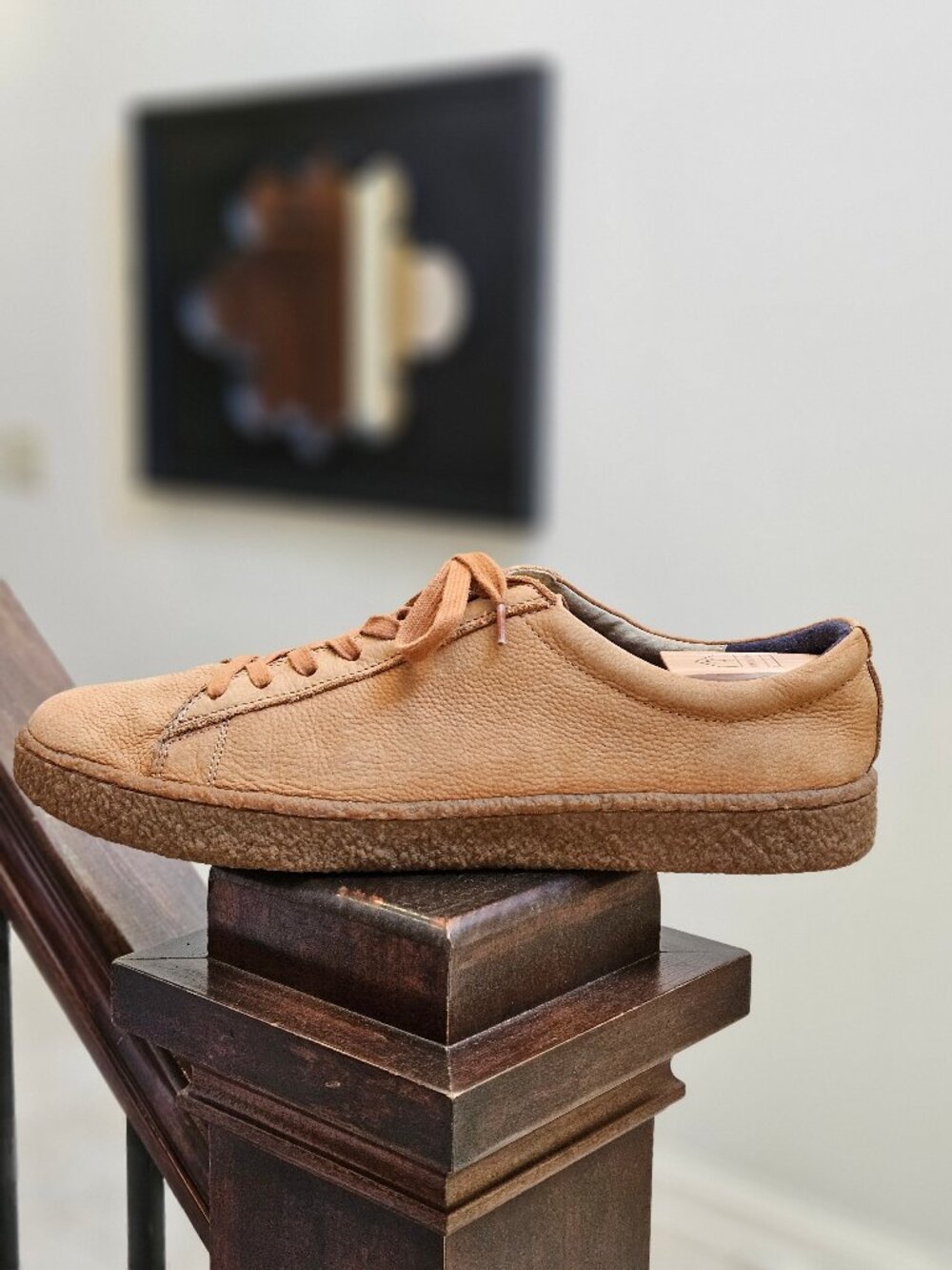 Banana Republic Leather/Nubuck Sneakers, Tan, Sz 13 - Picture 9 of 16